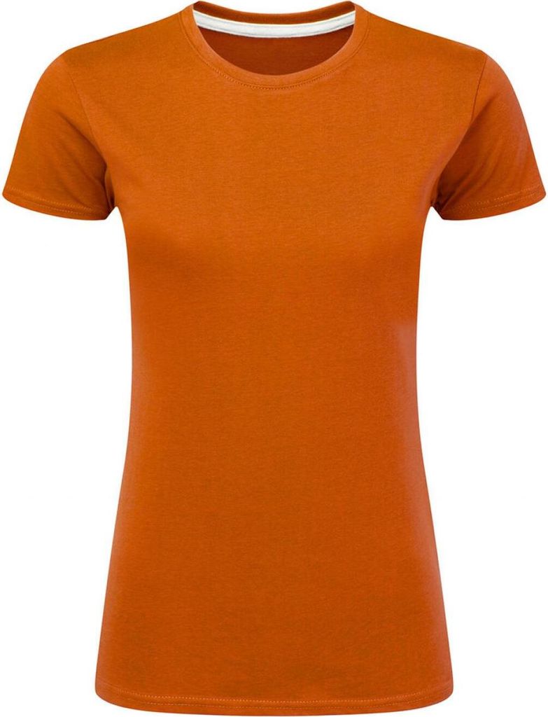 SG SGTee F | Ladies' Perfect Print Tagless Tee - Damen T-Shirt - Farbe: Orange - Größe: XL