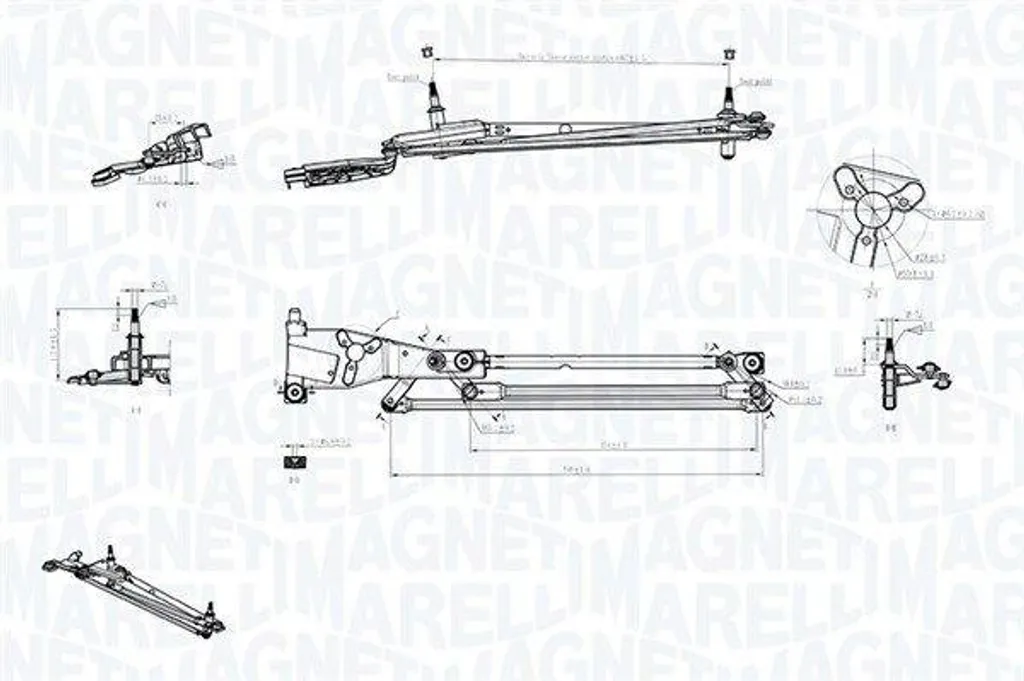 Mécanisme d'essuie-glace avant pour Ford Focus Mk1 Berline et Break