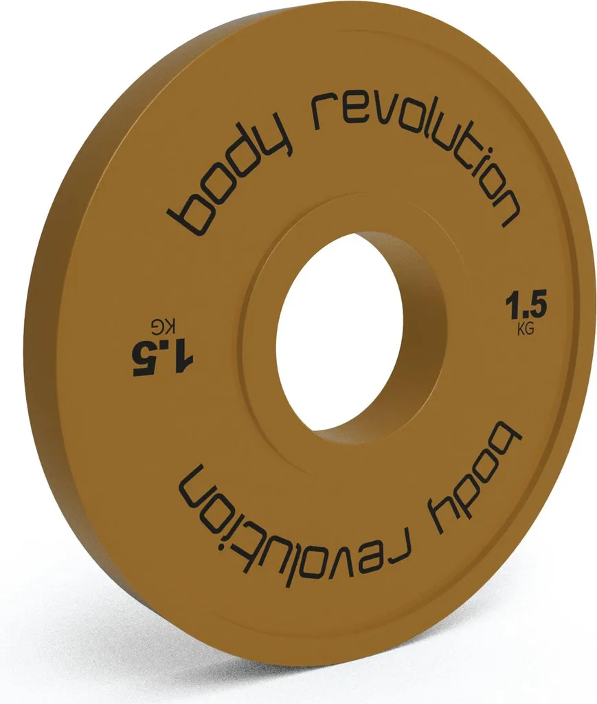 Paire de disques jaunes de 1,5 kg soit 3 kg au total pour musculation