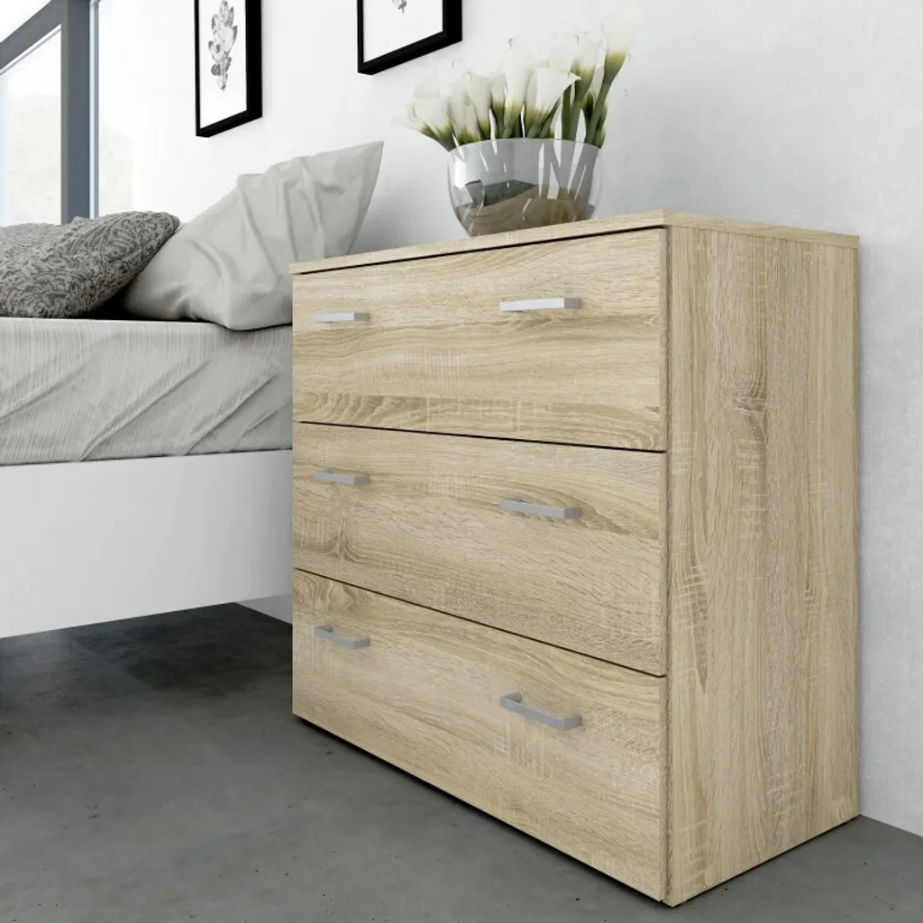 Buffet Bas Sidal I Dub Sonoma - Solution de Rangement pour Petit Espace - 10