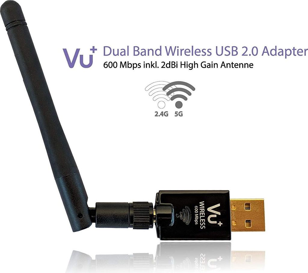 Adaptateur USB 2.0 Dual Band Wireless 600 Mbps avec antenne Image du produit 
