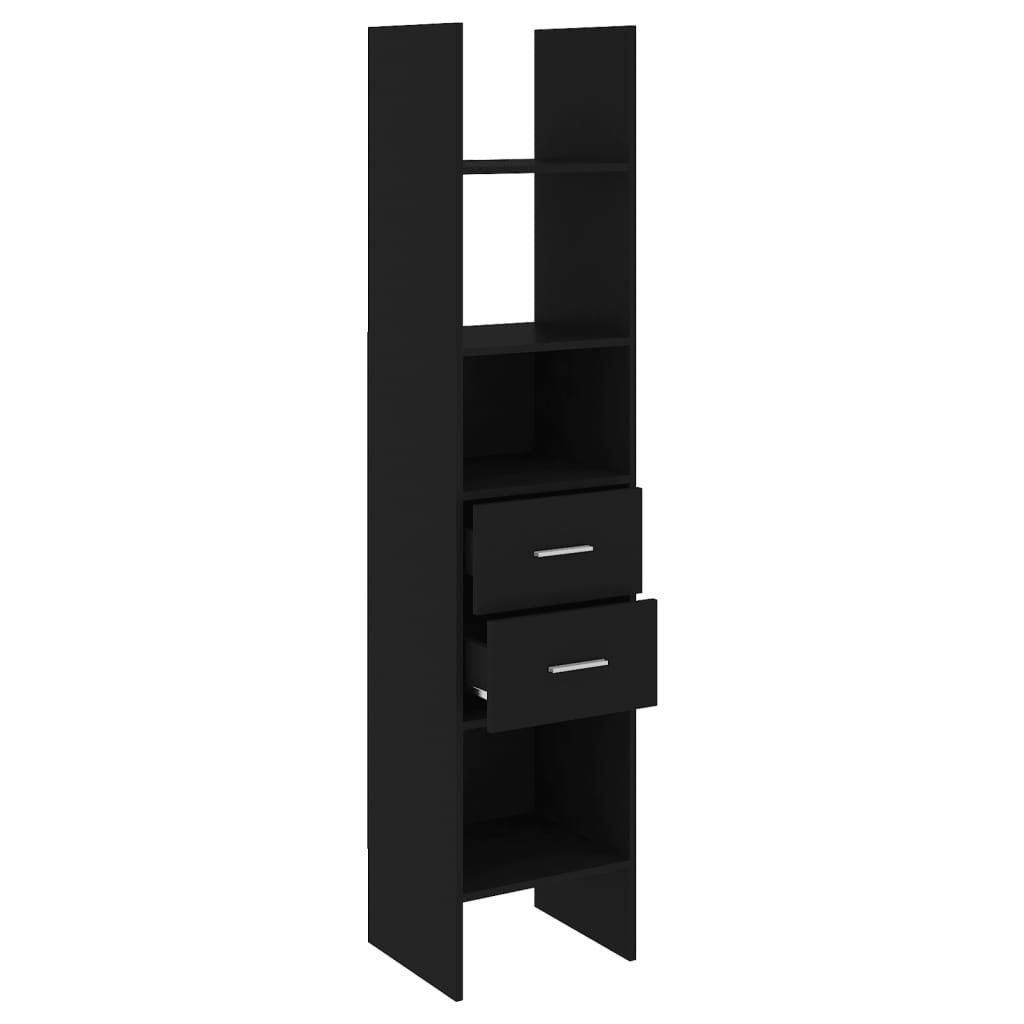"im Sonderangebot"Bücherregal - CLORIS - Standregal - Robust und langlebig - Schwarz 40x35x180 cm Holzwerkstoff - NeuMöbel2186707