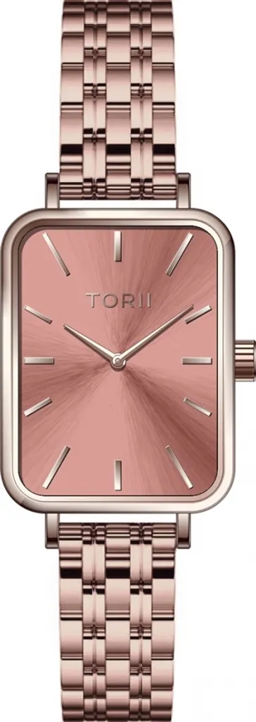 Montre Rose pour Femme TORII R20RB.CR en Acier et Cuir Véritable Rose