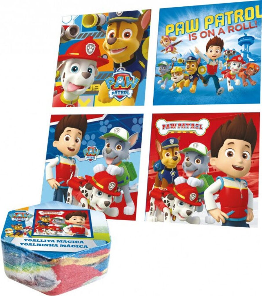 4x kúzelný uterák Paw Patrol 30x30 kúzelný uterák 100% Obrázok produktu 