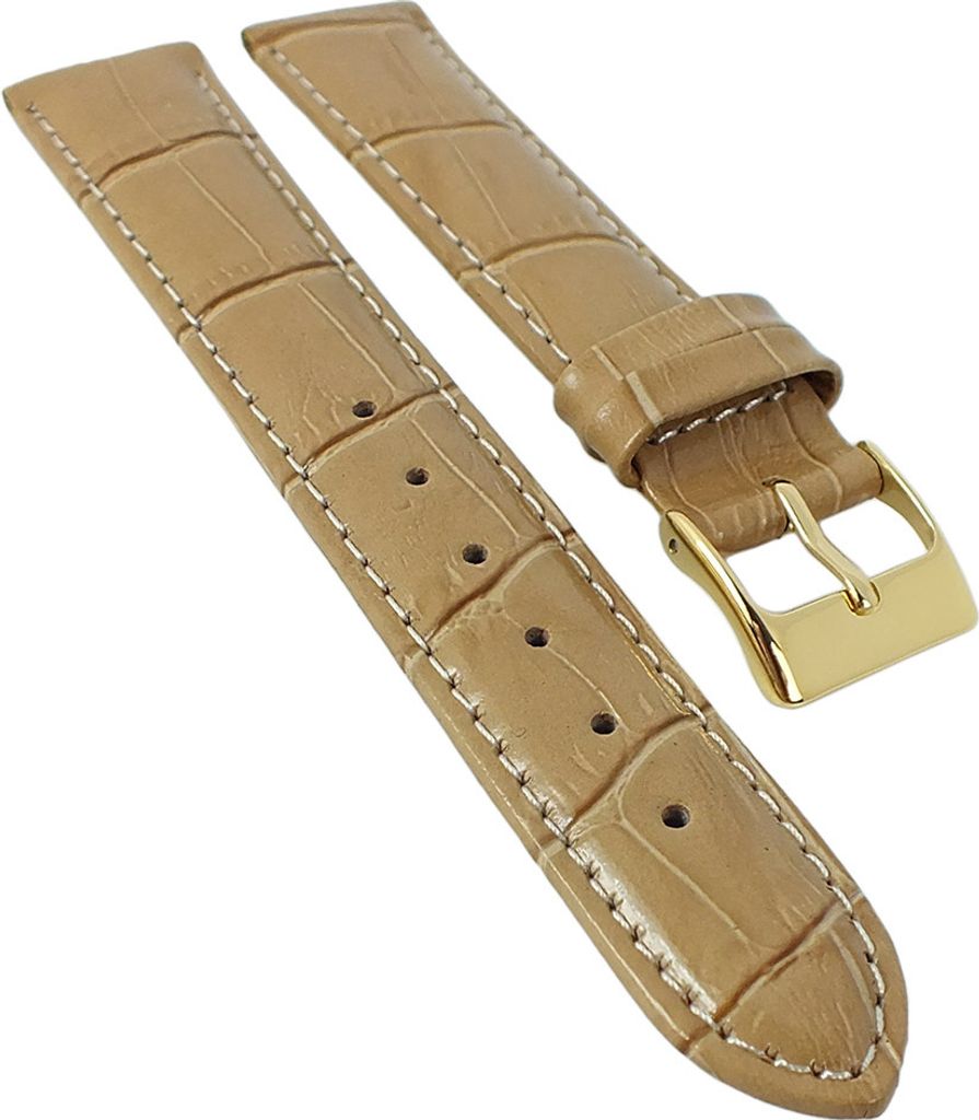 Ersatzband Uhrenarmband Kalbsleder Sand 20359G, Stegbreite:20mm