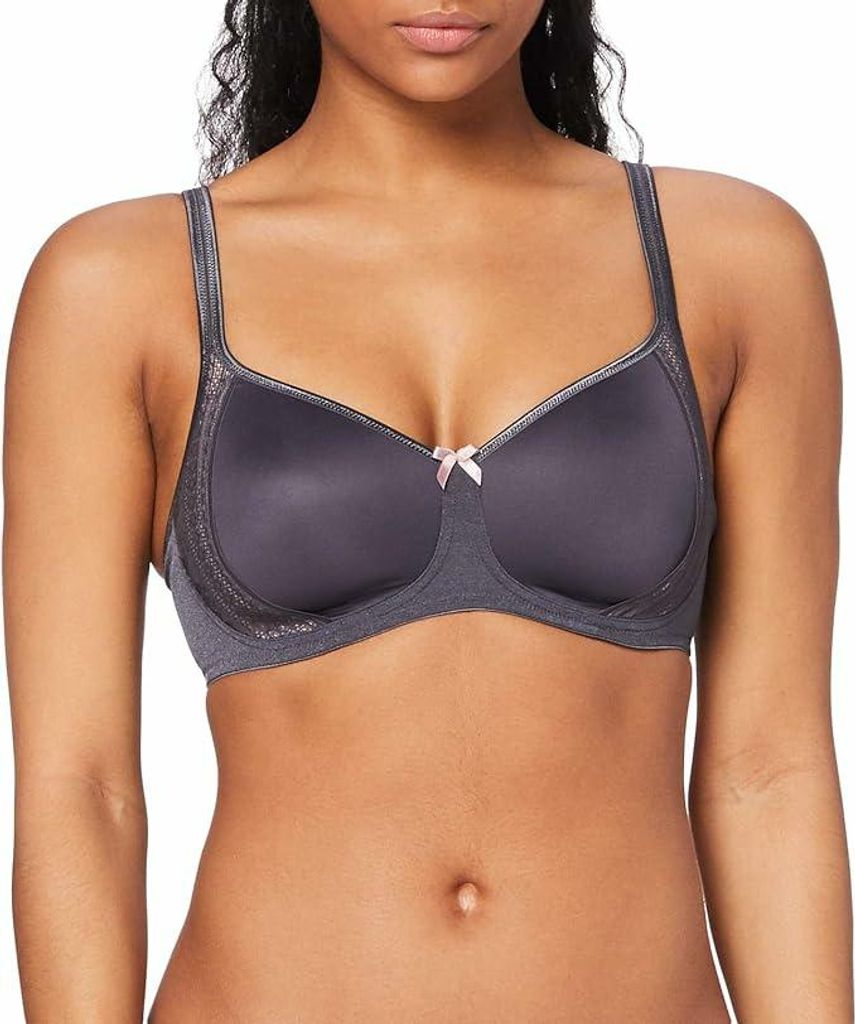 RosaFaia Beautyfull Fleur Vorgeformter BH ohne Bügel 5654 Anthrazit – Größe 80 / C