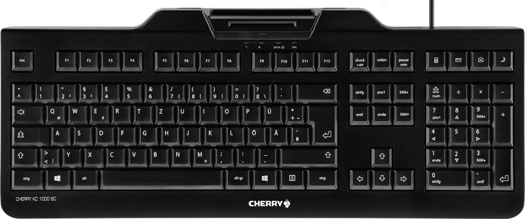 Clavier carte à puce Cherry KC 1000 SC anti-fraude USB noir