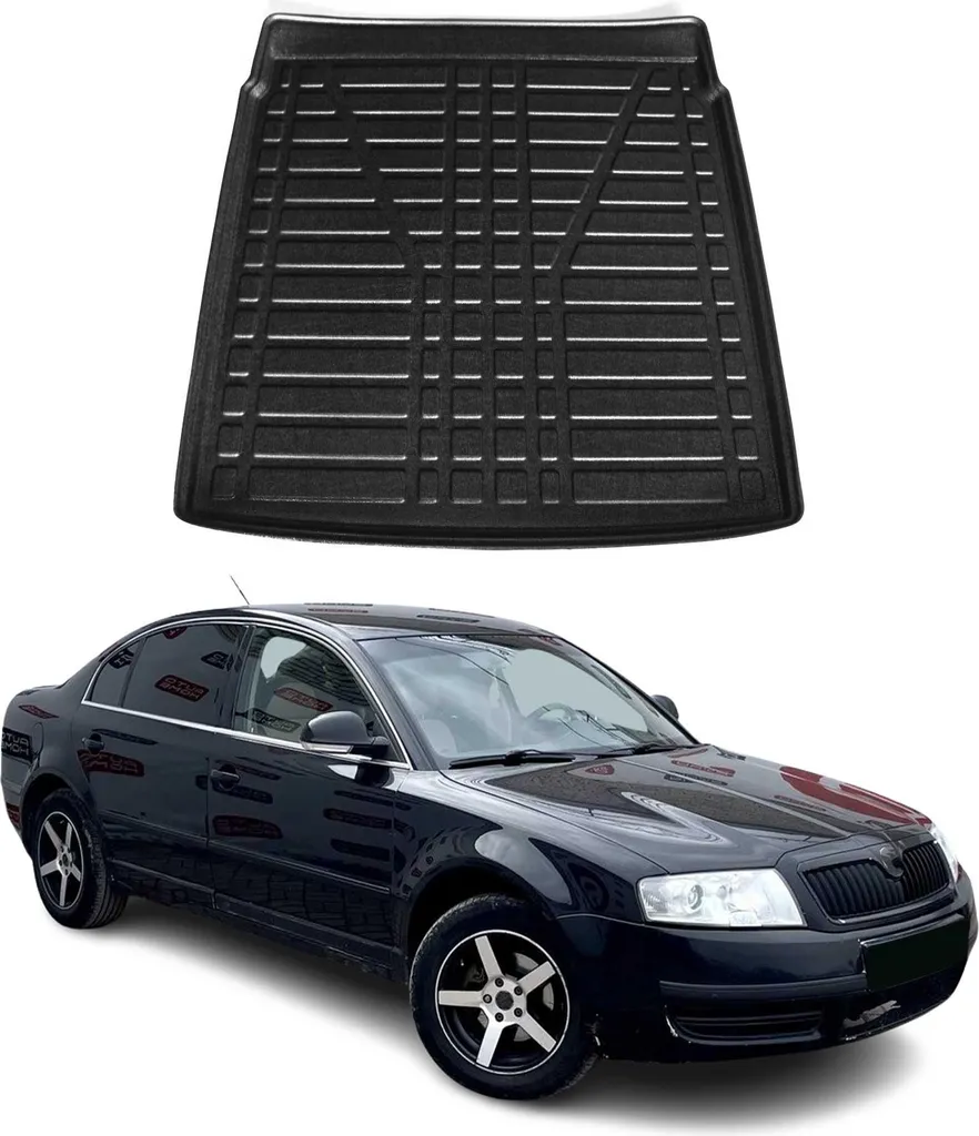 J&J AUTOMOTIVE | Premium Vasca Baule Per Bagagliaio In TPE Gomma Per Zafira B 2005-2011, Bordo Alto 3-5 cm, Antiscivolo, Inodore, Nero