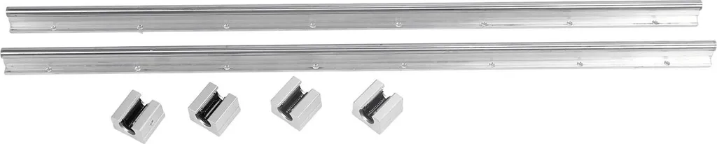 Rails de Guidage Linéaire SBR12 800mm en Acier Chrome avec 4 Blocs SBR