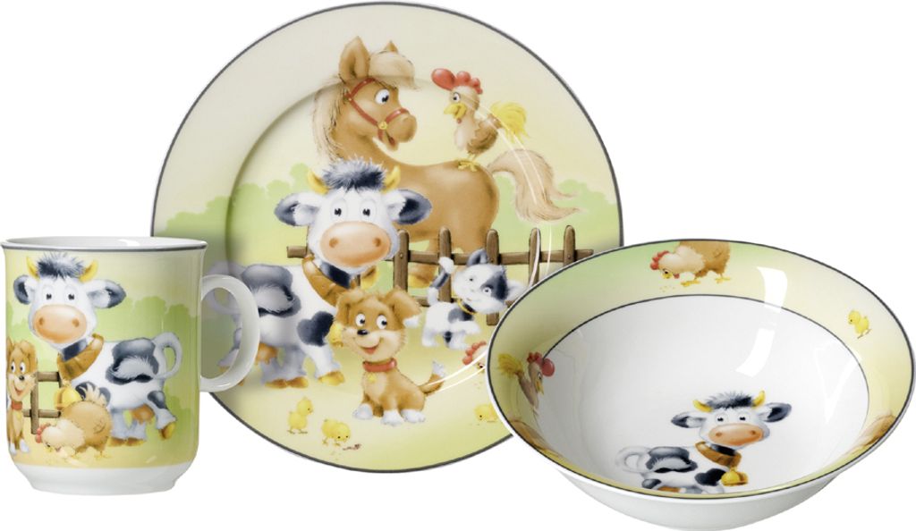Ritzenhoff & Breker Geschirr-Set HOFTIERE 3-teilig aus Produktbild 