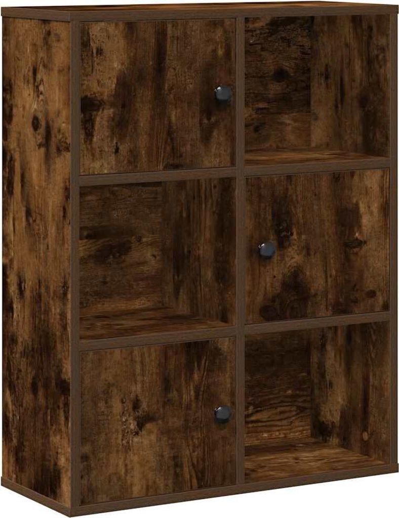 vidaXL Bücherregal Räuchereiche 60x24x76,5 cm Holzwerkstoff