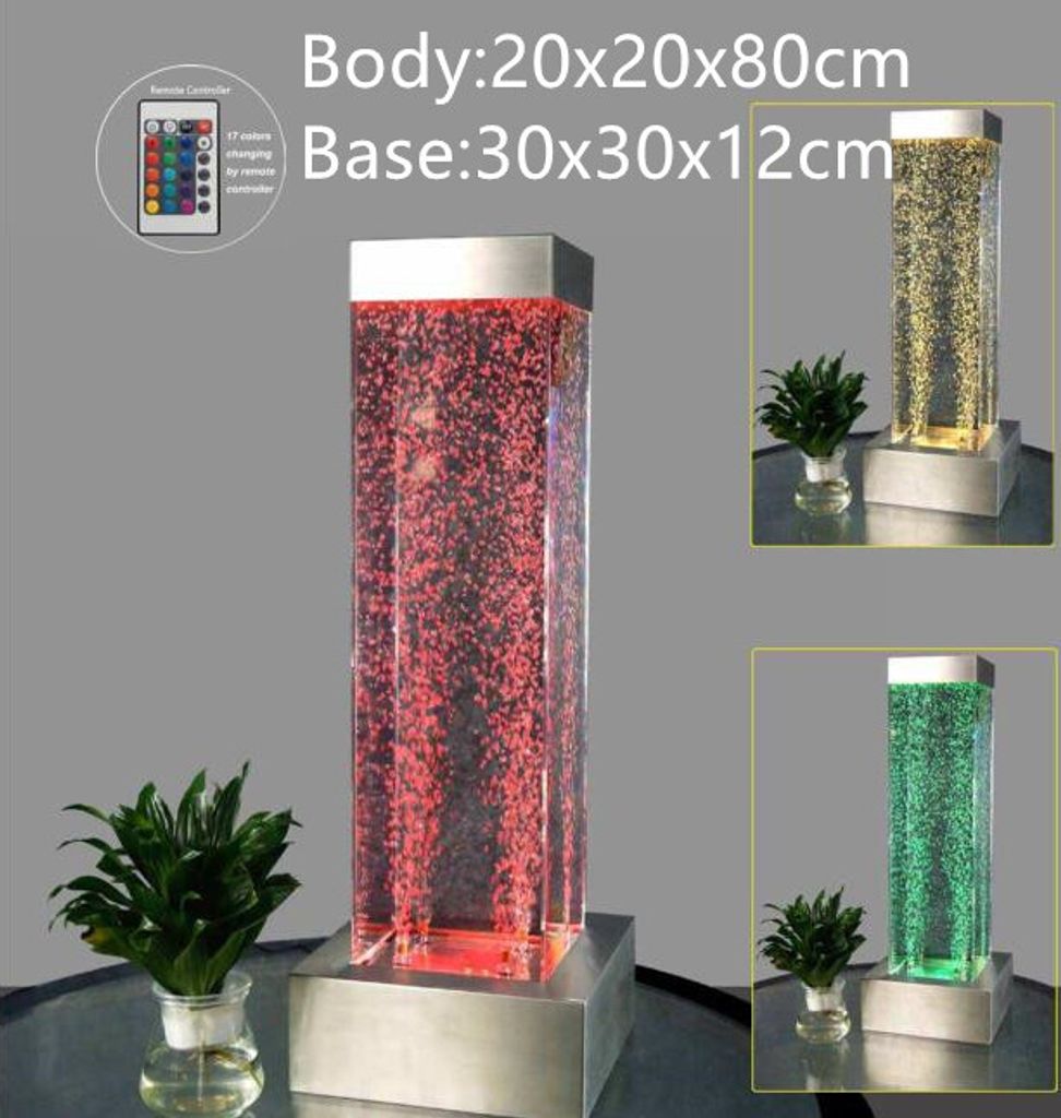 Wasser Säule 20*80cm Wasserwand Säulen Wand Trennwand Led Beleuchtet Wände Neu