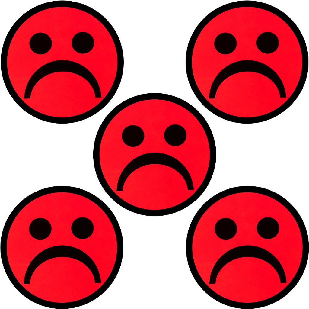 5 Smiley Magnete Durchmesser 5 cm für Magnettafeln, Kühlschränke, Plantafeln und Whiteboards (Rot, 5 cm)