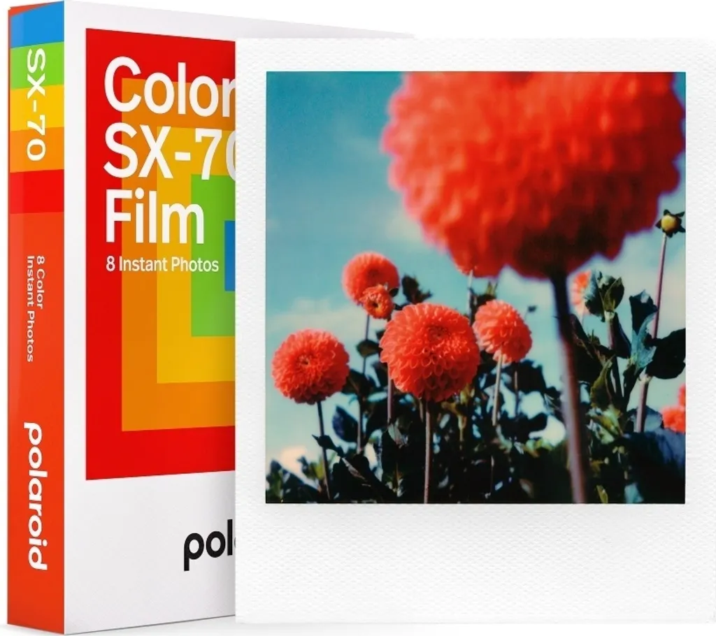 Polaroid Film Couleur pour SX-70 - Pack de 8 Photos avec Cadre Blanc Iconique