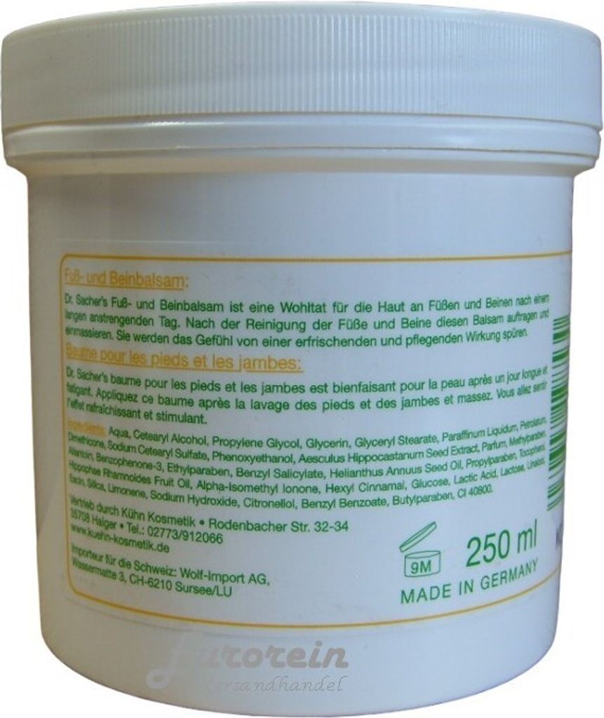Fuß- und Bein Balsam mit Rosskastanien Extrakt, 250 ml BAL Produktbild 2