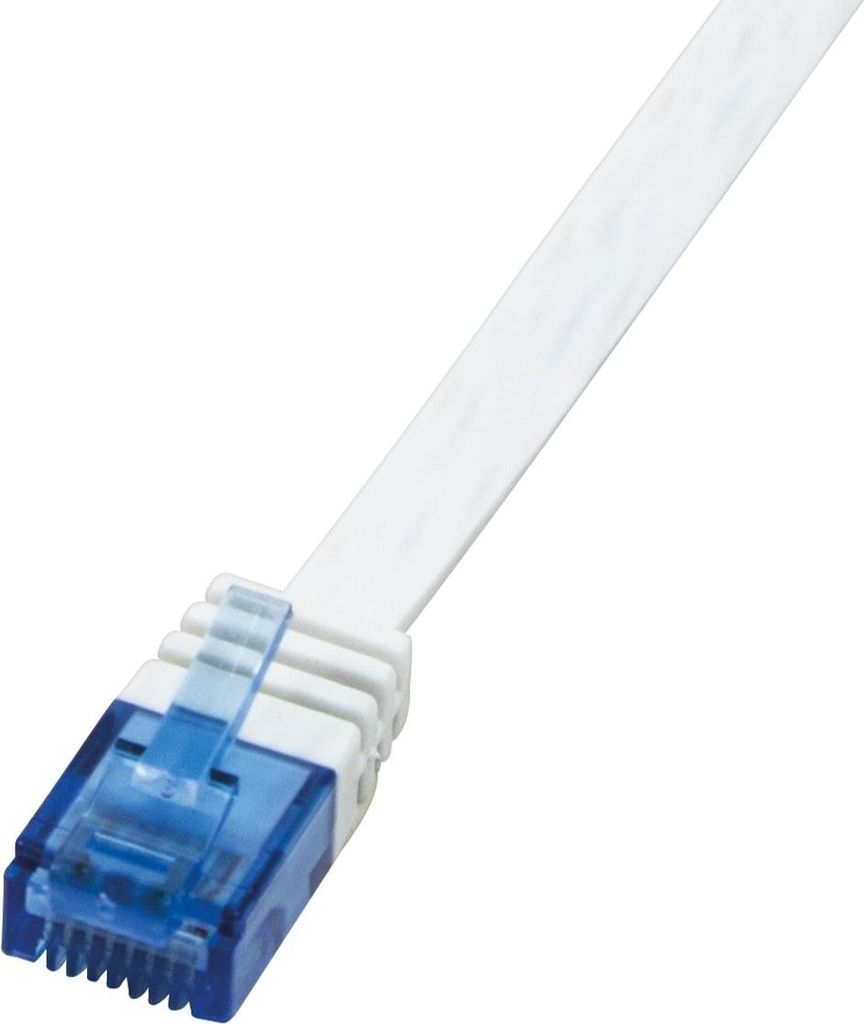 Logilink Flachpatchkabel RJ45 U/UTP Cat6 3.00m weiß