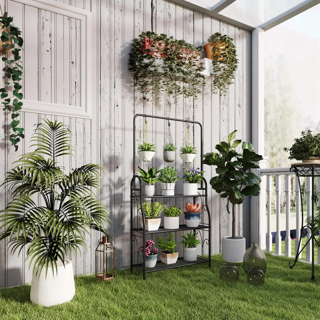 Étagère à Fleurs Gain de Place avec Support Suspendu pour Petits Espaces - 2