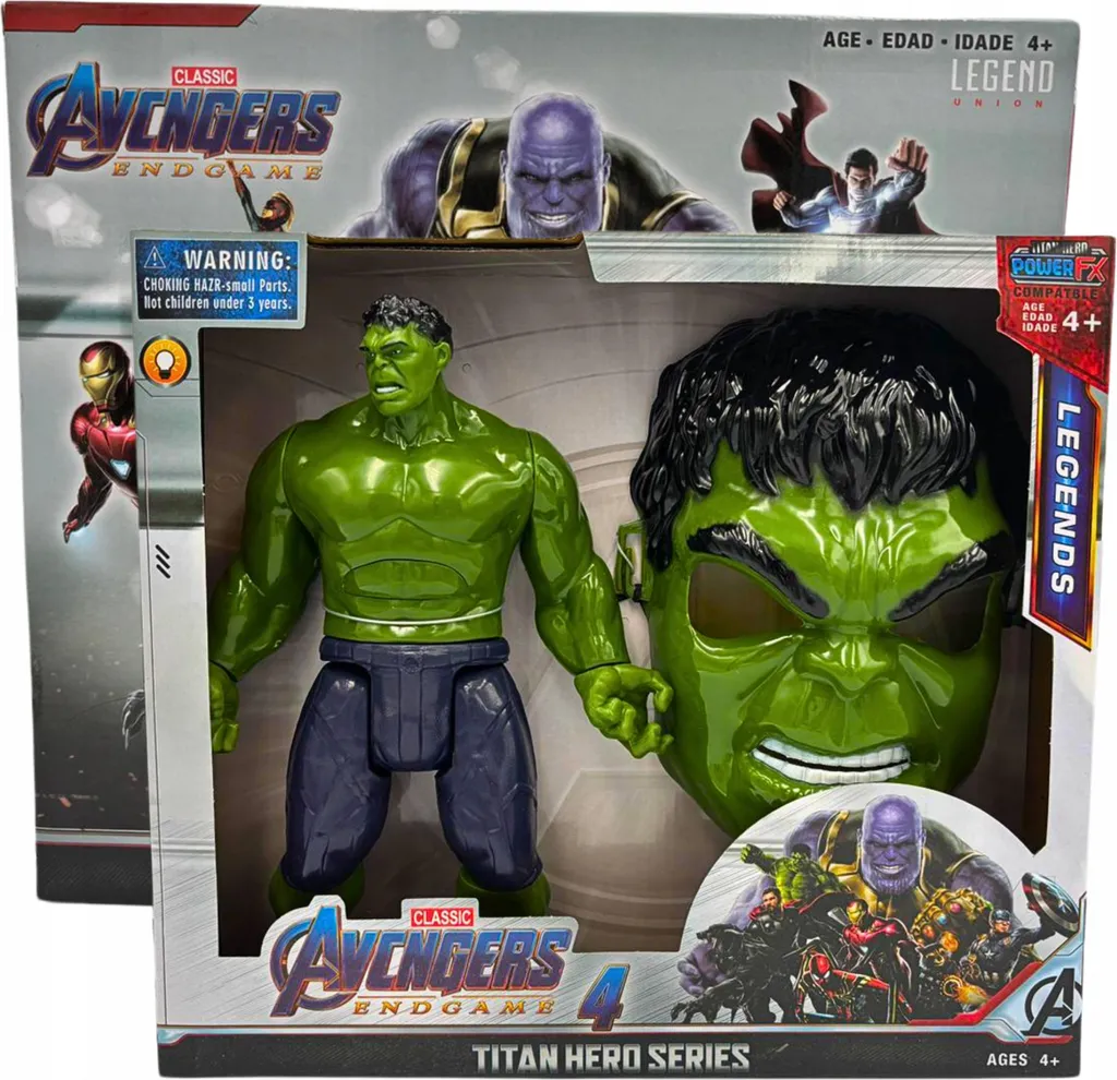 Figurine Hulk et Masque Avengers pour Cadeau Anniversaire Enfant 5-10 Ans