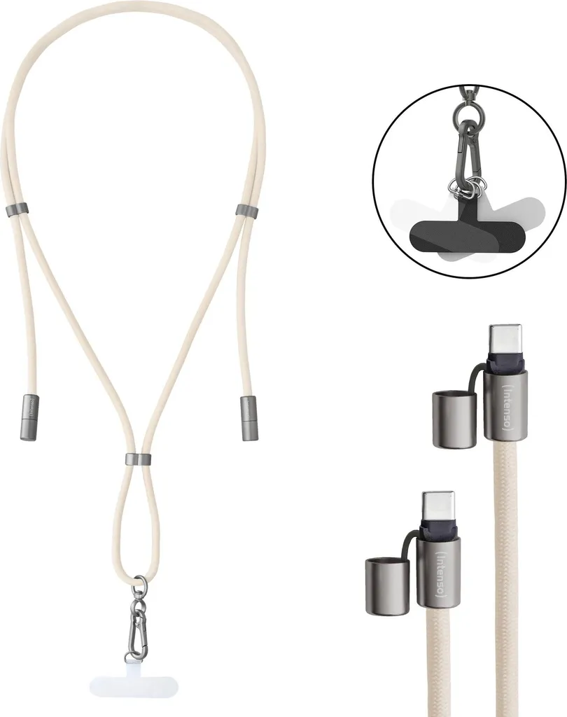 La Tua Libertà in Beige: Intenso Handykette Cavo USB-C 60W 1.65m
