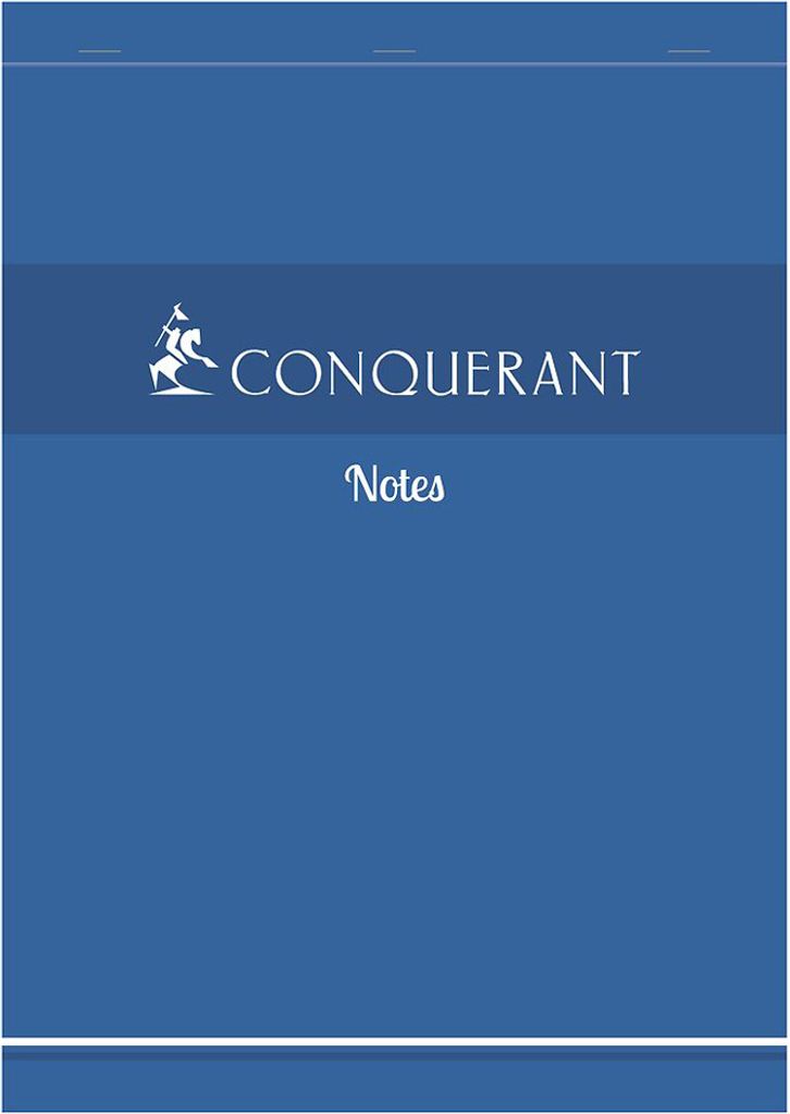 CONQUERANT SEPT Notizblock Notes kariert DIN A4 100 Blatt