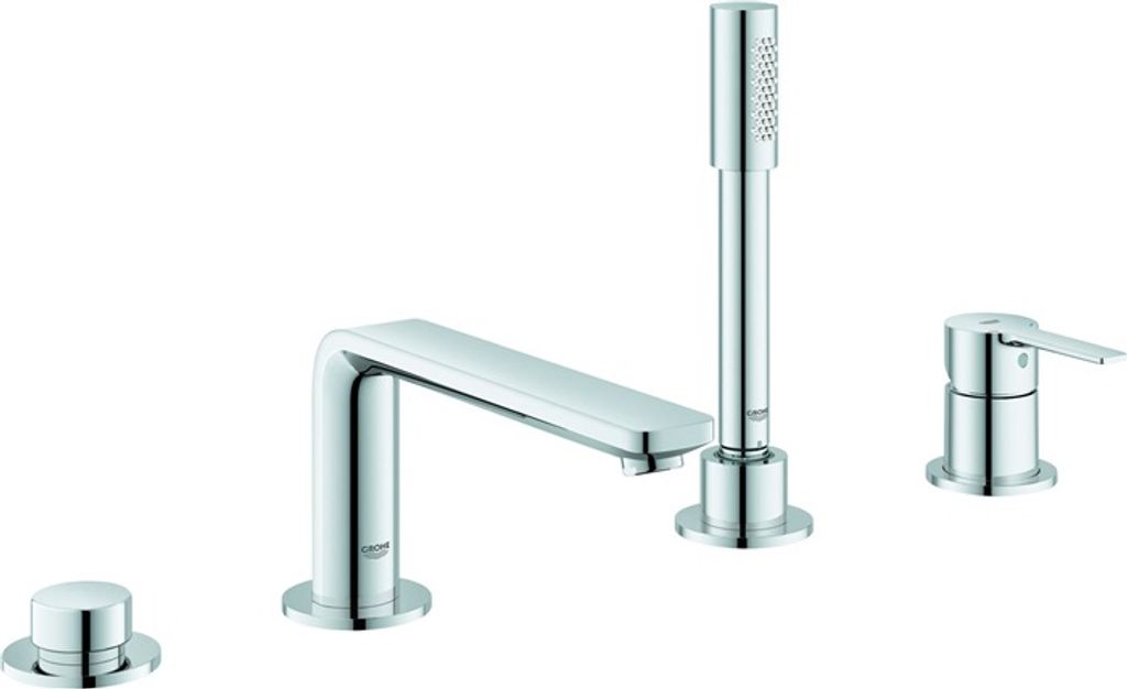Grohe Lineare 4-Loch Einhand Wannenkombination, Ausladung 212mm, 19577001