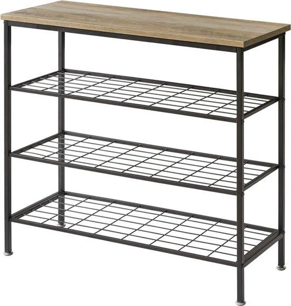 Désencombrez votre entrée avec cette étagère chaussures métal 4 niveaux