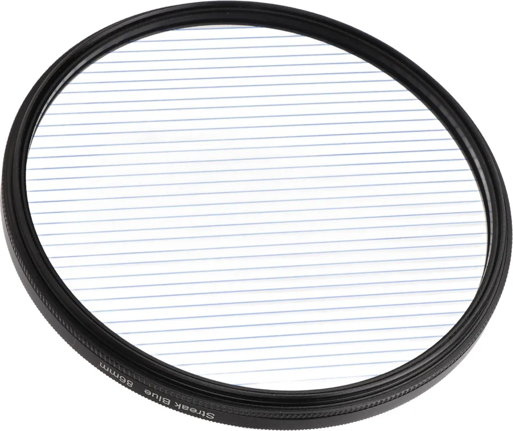 Filtre 86mm Blue Streak Résistant aux Rayures pour Reflets de Lumière