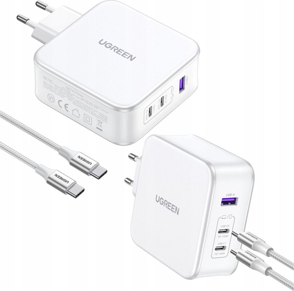 Caricabatterie Ugreen 15339 Nexode, 2Xusb-C, Usb-A 3.0, Immagine del prodotto 