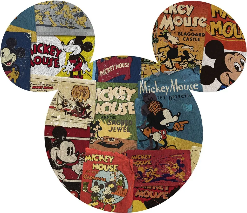 Sticker Mickey Mouse XXL multicolore Disney - Format carré 127 x 127 cm