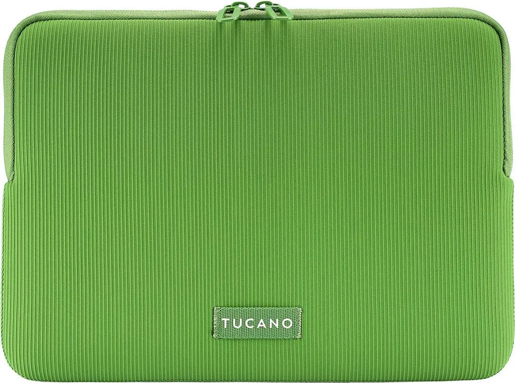 Étui PC 12/13" Vert Tucano Couleur - Néoprène Souple et Anti-Chocs