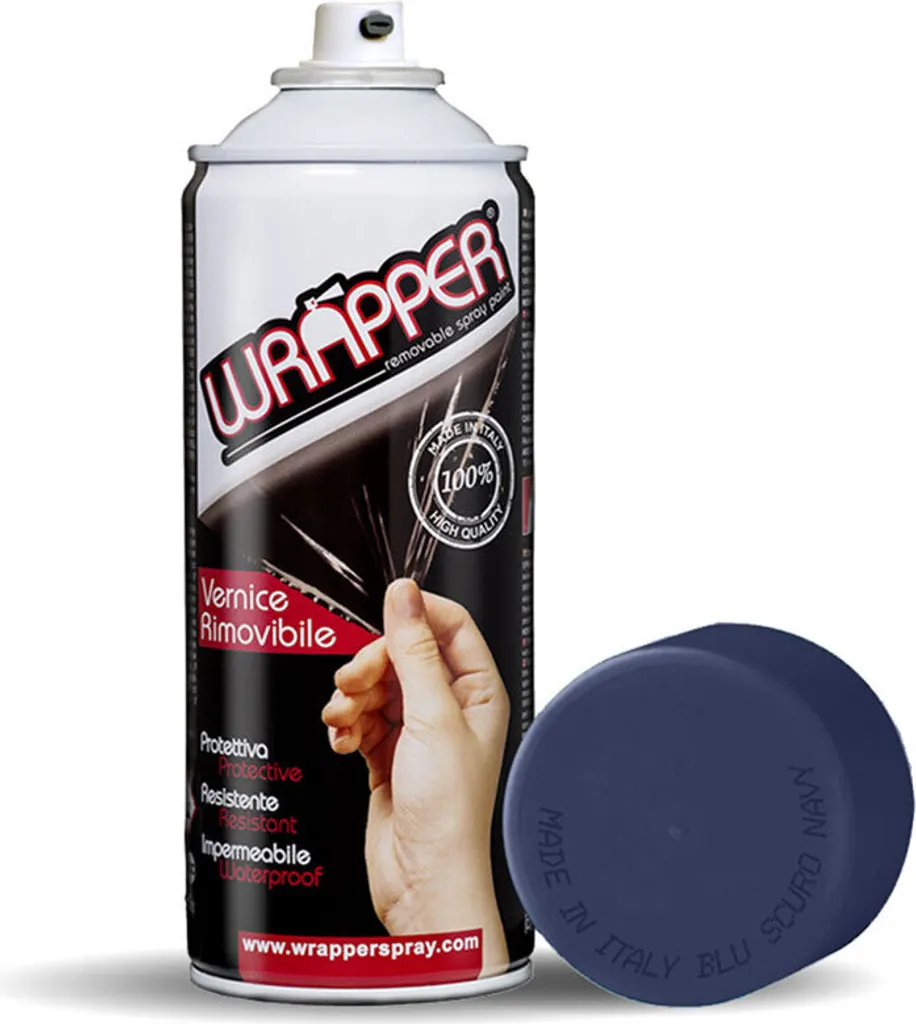 Vernice Spray Rimovibile Blu Scuro Navy - Wrapping Liquido Auto 400ml