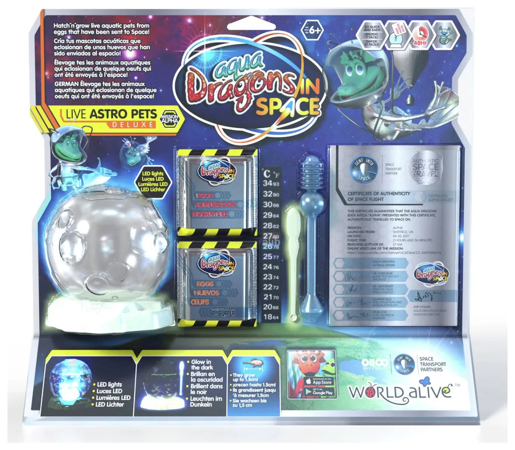 Aqua Dragons Live Astro Pets Deluxe AD6002 Blanc - Kit Élevage Spatial