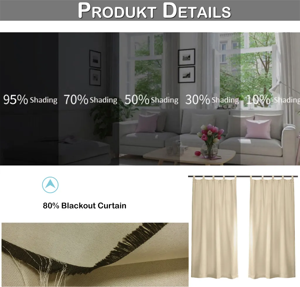 Tenda da Esterno Oscurante Termica 132x241 Beige - Uso Professionale - 10