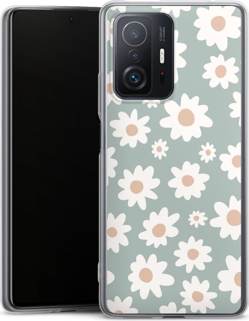 DeinDesign Slim Hülle für Xiaomi 11T Pro 5G Silikon Case Ultra Dünn Handyhülle Blumen Gänseblume Muster