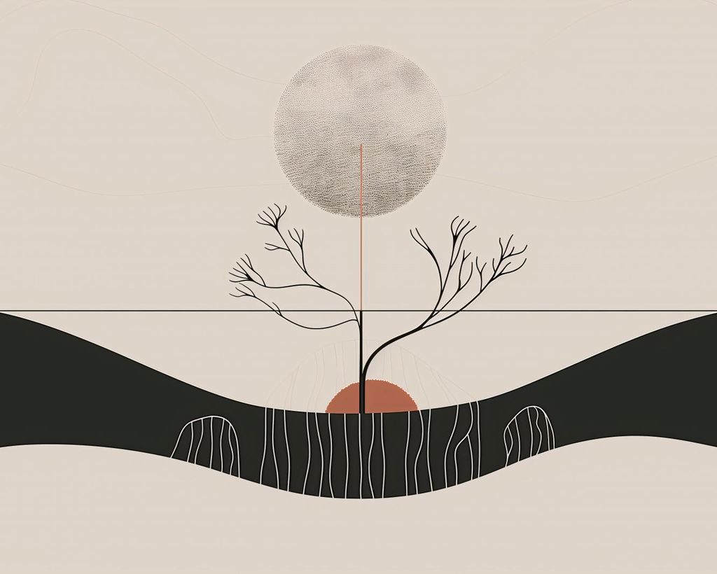 Poster 50x40cm Wintermond