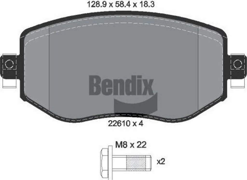 Plaquettes de Frein Bendix BPD1535 avec Technologie Anti-Bruit OE 410603407R