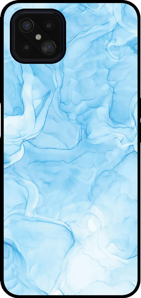 Custodia TPU Smartphonica per Oppo A92s / Reno4 Z 5G - Marmo Azzurro