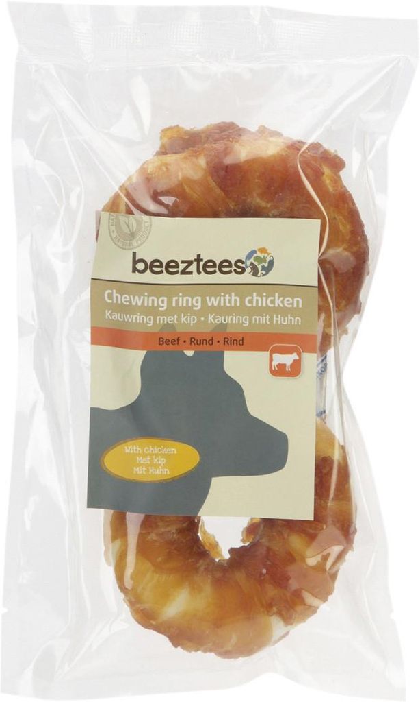 Hundesnack beeztees Kauring Rind mit Huhn 2x7,5 cm Produktbild 