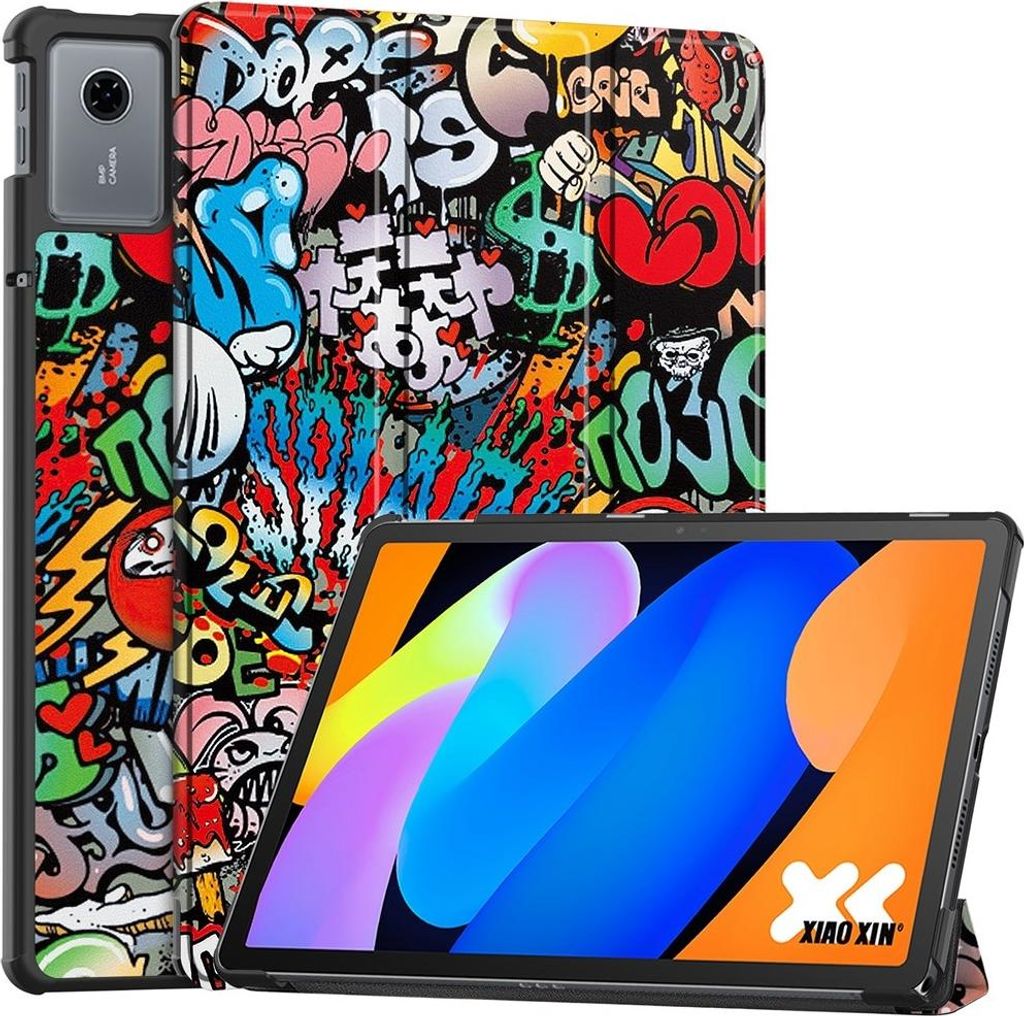 Lenovo Idea Tab 11 Hülle - Coverup Tri-Fold Ständer Klapphülle mit Schlaf/Wach-Funktion - Graffiti
