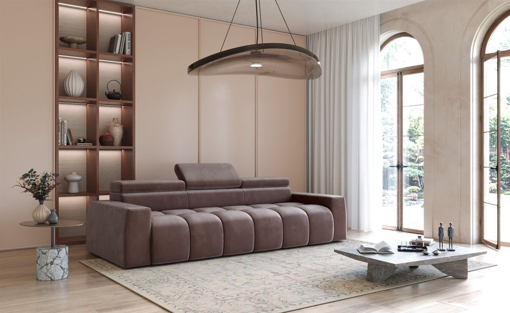 Bigsofa Couchgarnitur DARCY Megasofa in Stoff Salvador Produktbild 