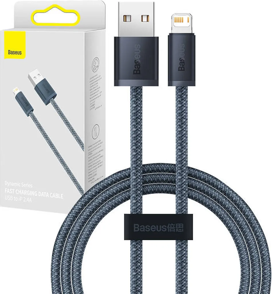Baseus Dynamic Cavo USB-Lightning 2.4A 2M Grigio - Ricarica Veloce