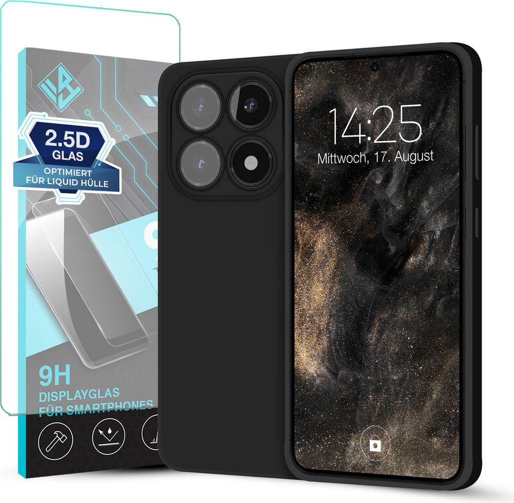 Hülle für Xiaomi 15T mit 9H Displayglas Displayschutz Case Produktbild 