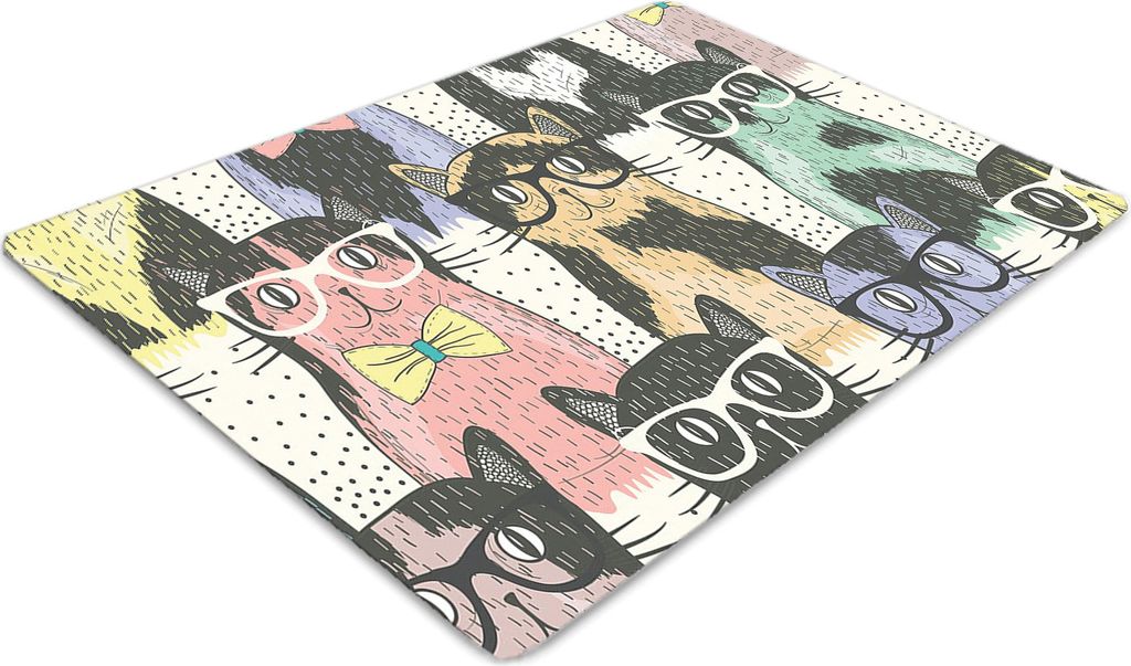 Stuhlunterlage Bürostuhlunterlage 120 cm x 90 cm Bodenmatte Bürostuhlunterlage - Katzen