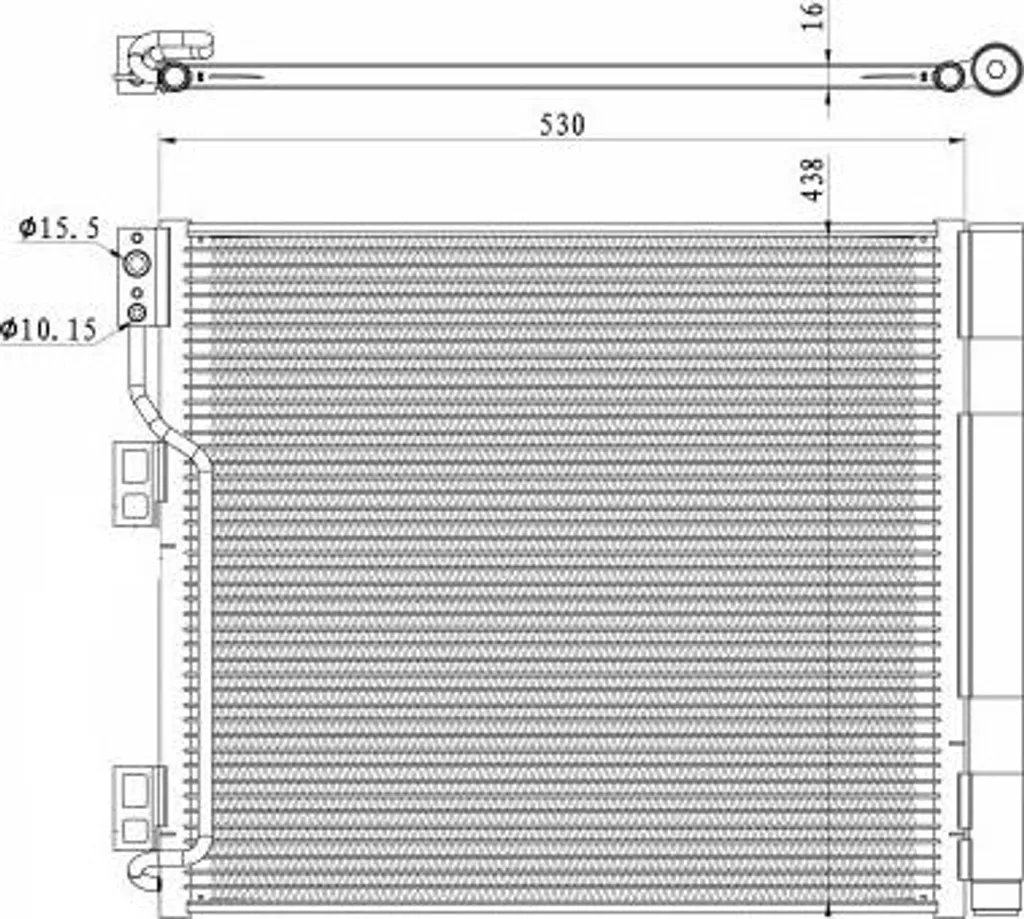 Condensateur NRF 350327 Haute Performance - Flux d'Air Optimisé NV200