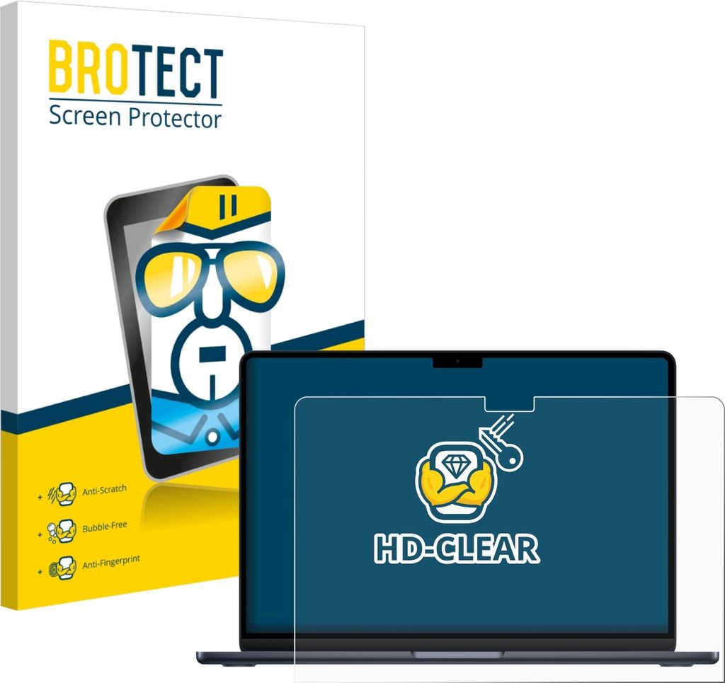 Für Apple MacBook Air 13" M4 2025 / M5 2026 Schutzfolie BROTECT Displayschutz Display Schutz Folie Klar Transparent