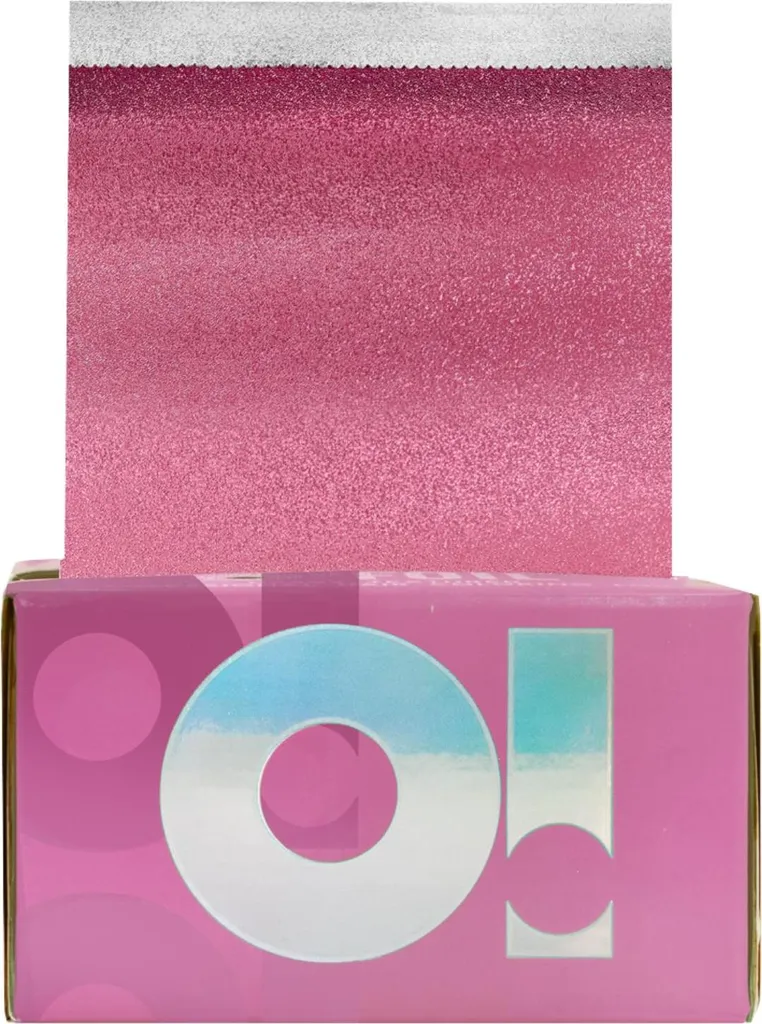 O! Tools Alluminio Rosa Chic Goffrato 500 Fogli | Foil Pop-Up Meches