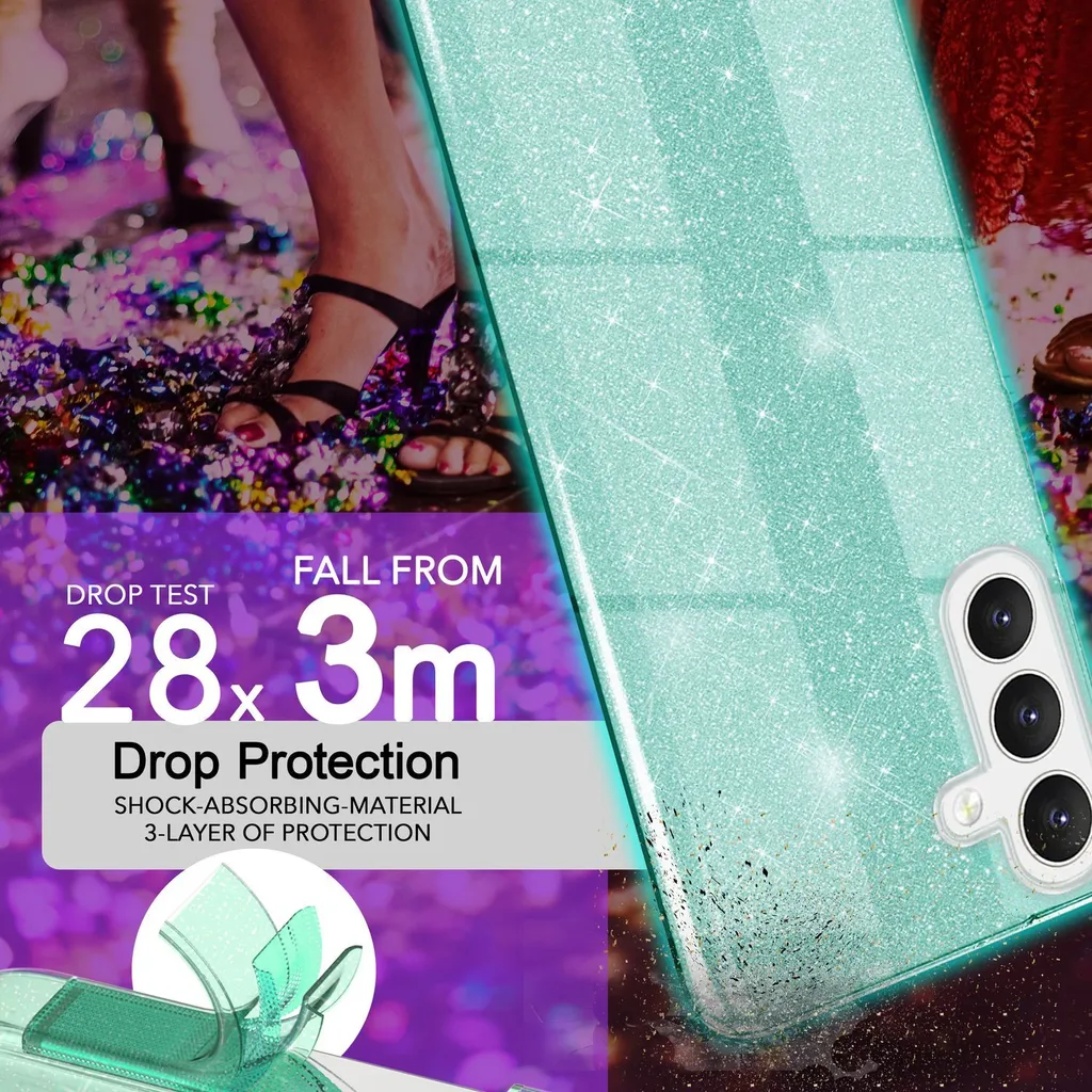 Luce e Protezione: NALIA Glitter Case per Samsung Galaxy S24 Plus - 2