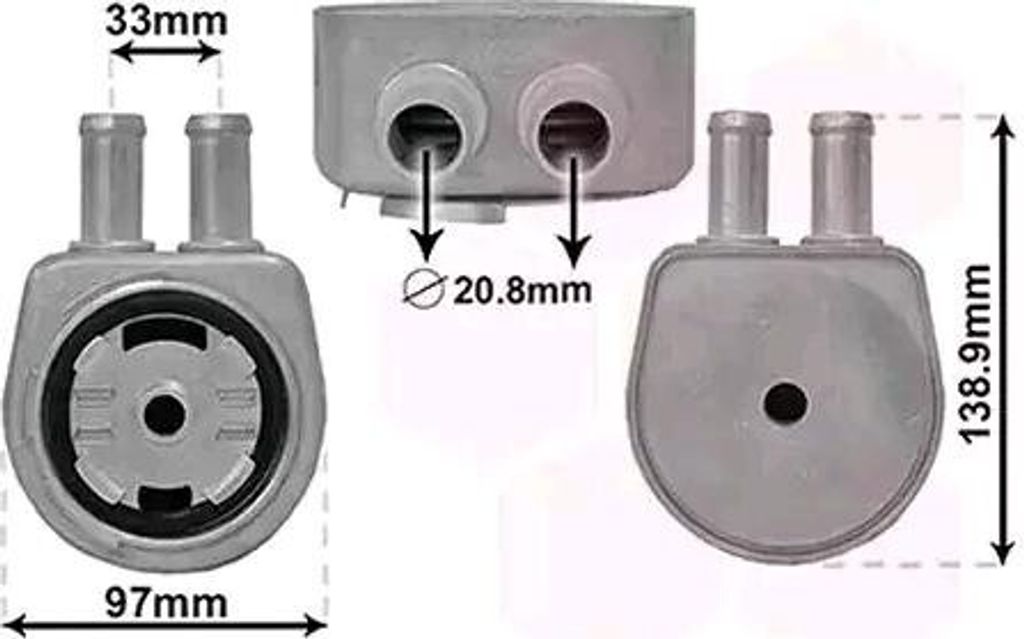 VAN WEZEL 18013708 Ölkühler Motoröl für FORD FOCUS III Turnier MONDEO IV Turnier (BA7) S-MAX (WA6) FOCUS III GALAXY (WA6) Galaxy (CK)