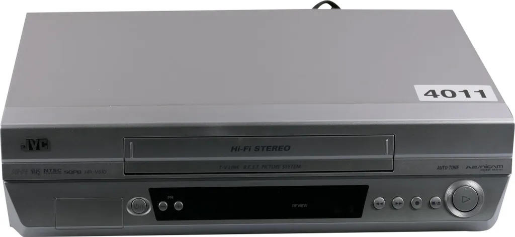 Lecteur Magnétoscope VHS JVC HR-V510 Système Vidéo Salon avec Prise Péritel