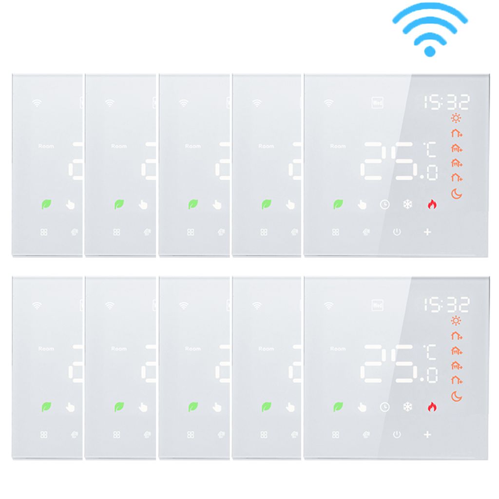10X WiFi Smart Tuya Thermostat 3A Warmwasserbereitung Fussbodenheizung, kompatibel mit Amazon Google Home, programmierbar digitales Innenthermometer